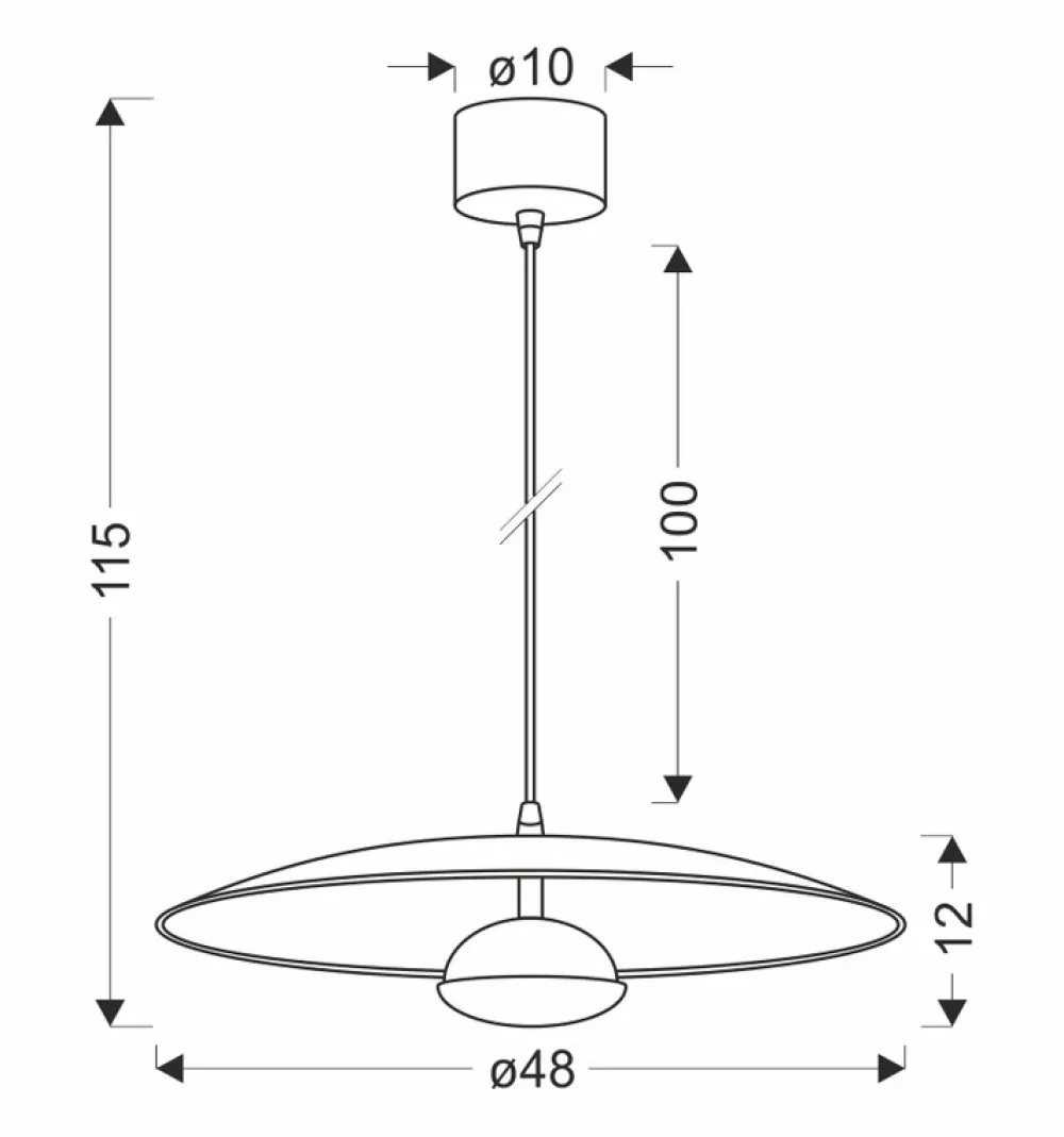 Oświetlenie Przedpokoju|Oświetlenie Jadalni>Ledea Lampa wisząca biała LED 48cm Lund
