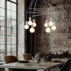 Oświetlenie Jadalni|Oświetlenie Kuchni>Candellux Lighting Lampa wisząca biała matowa 8xE27 dwuobwodowa Alto