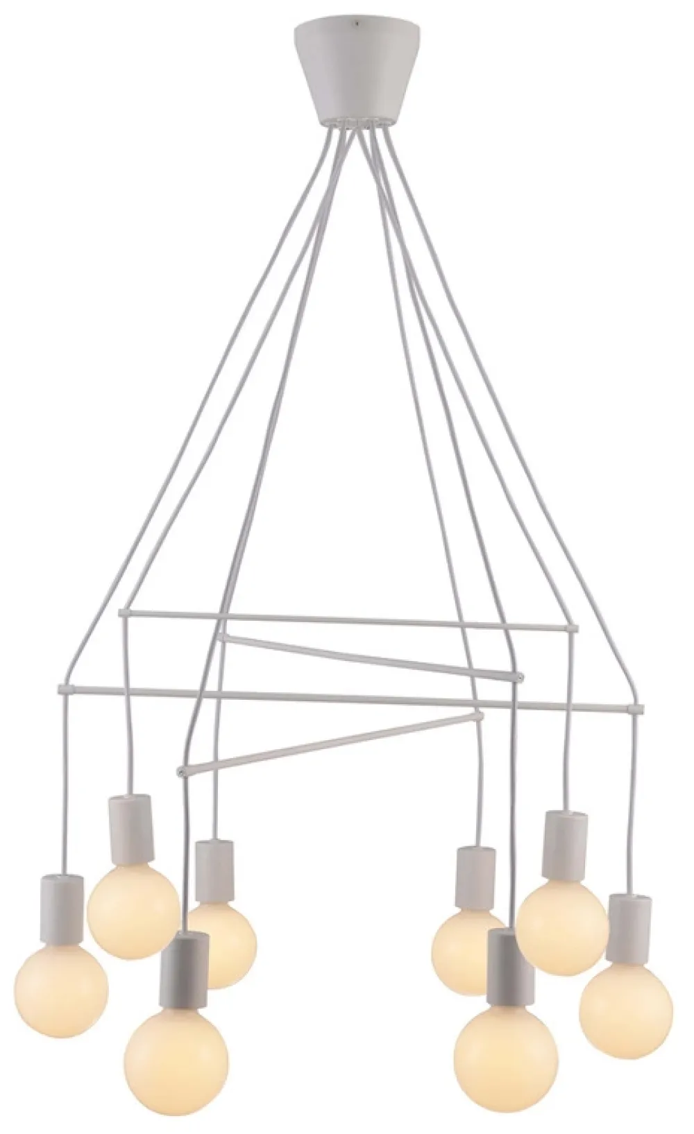 Oświetlenie Jadalni|Oświetlenie Kuchni>Candellux Lighting Lampa wisząca biała matowa 8xE27 dwuobwodowa Alto