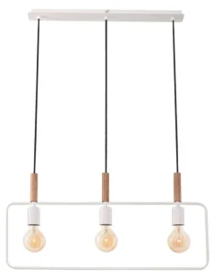 Oświetlenie Jadalni|Oświetlenie Kuchni>Candellux Lighting Lampa wisząca biała regulowana wysokość 3x60W E27 Frame