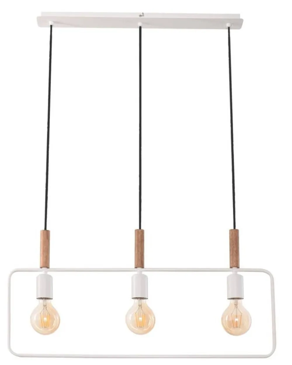 Oświetlenie Jadalni|Oświetlenie Kuchni>Candellux Lighting Lampa wisząca biała regulowana wysokość 3x60W E27 Frame