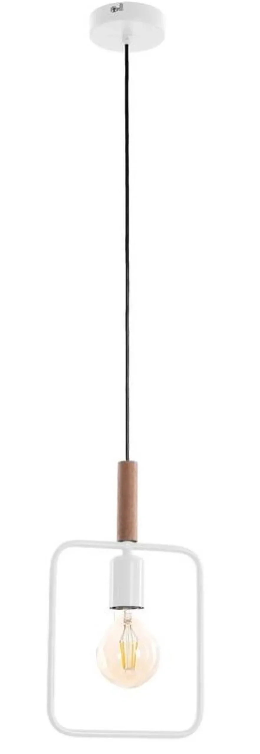 Oświetlenie Jadalni|Oświetlenie Kuchni>Candellux Lighting Lampa wisząca biała regulowana wysokość 60W E27 Frame