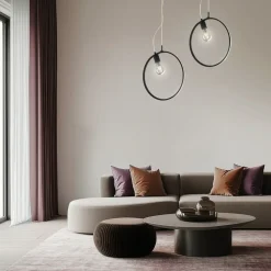 Oświetlenie Jadalni|Oświetlenie Kuchni></noscript>Apeti Lampa wisząca chrom Skiros 1xE27 + LED