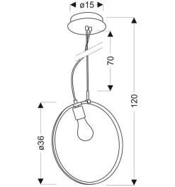Oświetlenie Jadalni|Oświetlenie Kuchni></noscript>Apeti Lampa wisząca chrom Skiros 1xE27 + LED