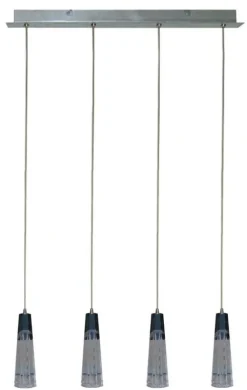 Oświetlenie Sypialni|Oświetlenie Salonu>Candellux Lighting Lampa wisząca chrom regulowana szklany klosz 4xG4 20W Erica