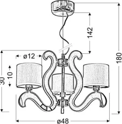 Oświetlenie Jadalni|Oświetlenie Sypialni></noscript>Candellux Lighting Lampa wisząca chrom 3xE14 LED Ambrosia