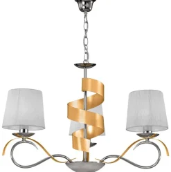 Oświetlenie Jadalni|Oświetlenie Sypialni>Candellux Lighting Lampa wisząca chrom złoty żyrandol 3x40W E14 Decanis