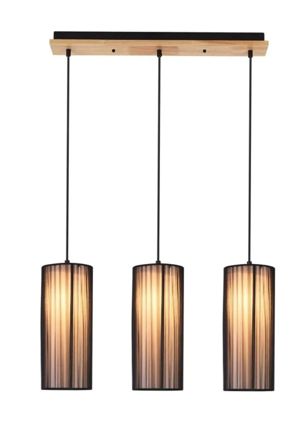 Oświetlenie Jadalni|Oświetlenie Kuchni>Ledea Lampa wisząca czarna drewniana 3xE27 Kioto