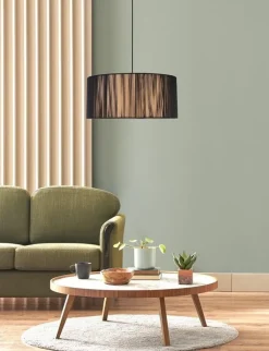 Oświetlenie Jadalni|Oświetlenie Kuchni>Ledea Lampa wisząca czarna drewniana 45cm Kioto