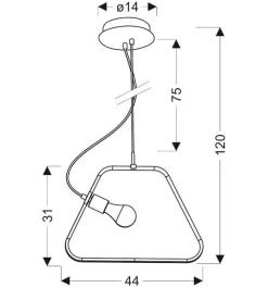 Oświetlenie Jadalni|Oświetlenie Kuchni>Apeti Lampa wisząca czarna LED na lince Ikaria