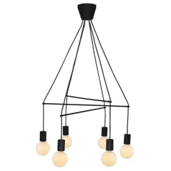 Lampy Wiszące|Oświetlenie Jadalni>Candellux Lighting Lampa wisząca czarna matowa 6xE27 dwuobwodowa Alto