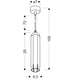 Lampy Wiszące|Oświetlenie Przedpokoju>Candellux Lighting Lampa wisząca czarna naświetlacz Tuba