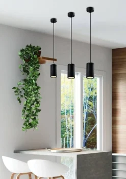 Lampy Wiszące|Oświetlenie Przedpokoju>Candellux Lighting Lampa wisząca czarna oprawa 1X25W GU10 10cm Tubo