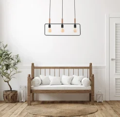 Oświetlenie Jadalni|Oświetlenie Kuchni>Candellux Lighting Lampa wisząca czarna regulowana wysokość 3x60W E27 Frame