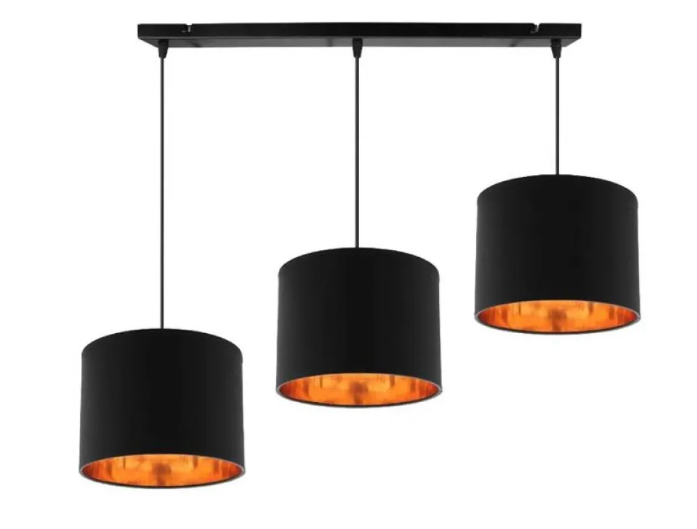 Oświetlenie Kuchni|Oświetlenie Salonu>Candellux Lighting Lampa wisząca czarna 3xE27 Candida