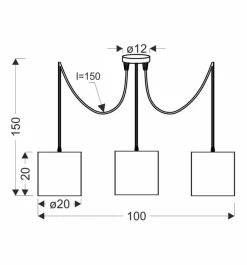 Oświetlenie Jadalni|Oświetlenie Kuchni>Candellux Lighting Lampa wisząca czarna 3xE27 Candida