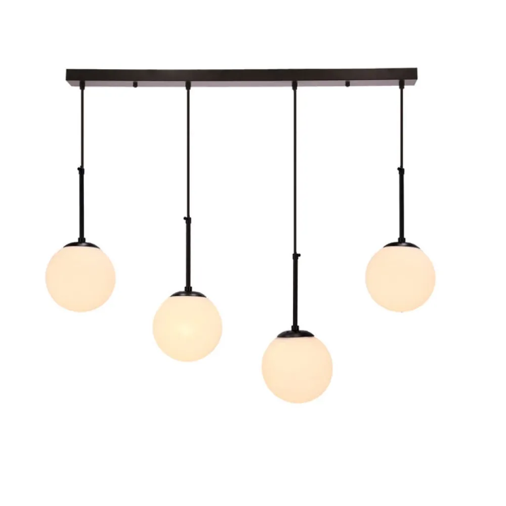 Oświetlenie Jadalni|Oświetlenie Kuchni>Candellux Lighting Lampa wisząca czarna 4x40W E27 klosz biały Pompei