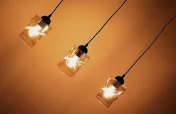 Oświetlenie Przedpokoju|Oświetlenie Jadalni></noscript>Candellux Lighting Lampa wisząca czarna/bursztynowa listwa 3xE27 Felis