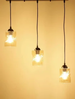 Oświetlenie Przedpokoju|Oświetlenie Jadalni></noscript>Candellux Lighting Lampa wisząca czarna/bursztynowa listwa 3xE27 Felis