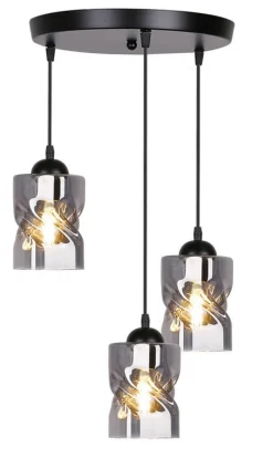 Oświetlenie Jadalni|Oświetlenie Sypialni>Candellux Lighting Lampa wisząca czarna/dymiona talerz 3xE27 Felis 33-00200