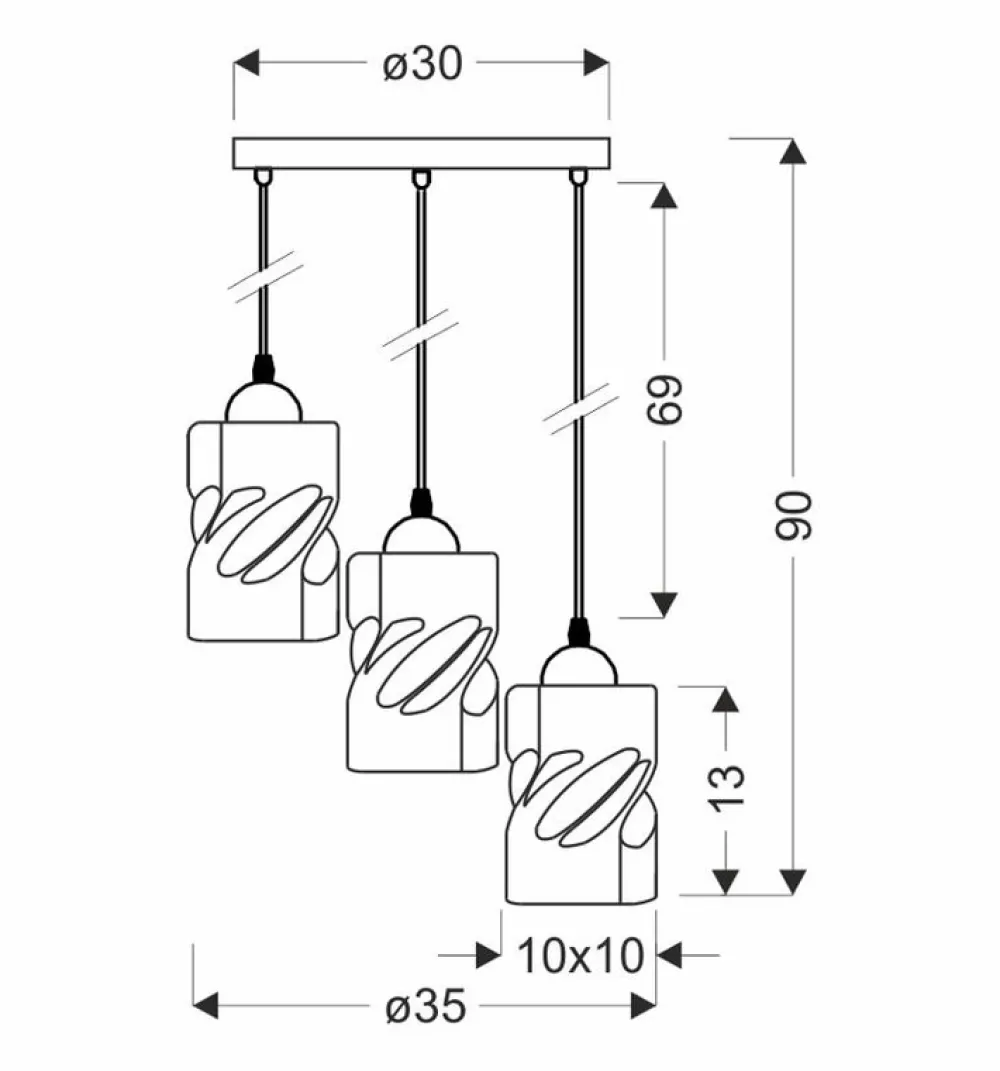 Oświetlenie Jadalni|Oświetlenie Sypialni>Candellux Lighting Lampa wisząca czarna/dymiona talerz 3xE27 Felis 33-00200