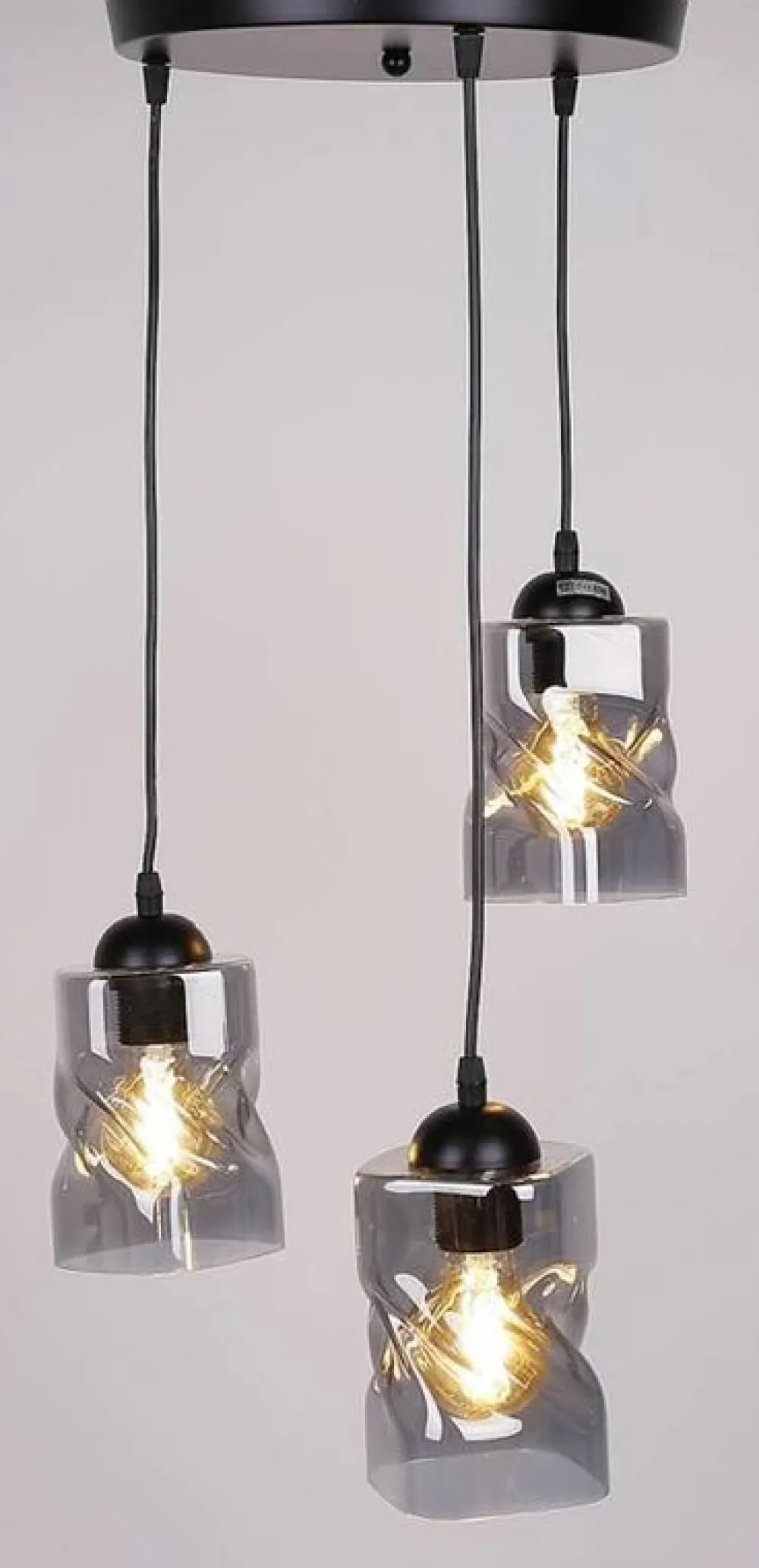 Oświetlenie Jadalni|Oświetlenie Sypialni>Candellux Lighting Lampa wisząca czarna/dymiona talerz 3xE27 Felis 33-00200