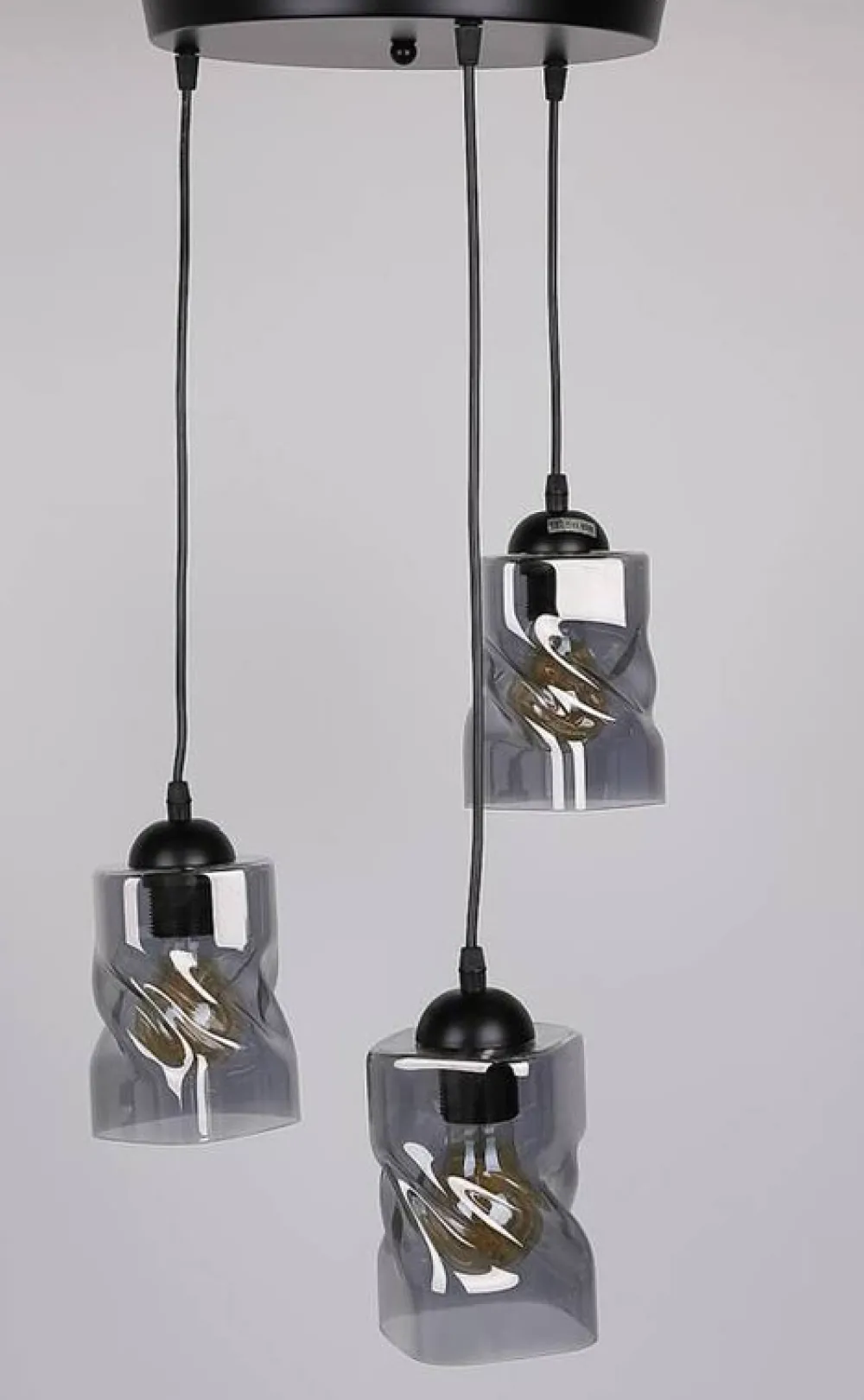 Oświetlenie Jadalni|Oświetlenie Sypialni>Candellux Lighting Lampa wisząca czarna/dymiona talerz 3xE27 Felis 33-00200