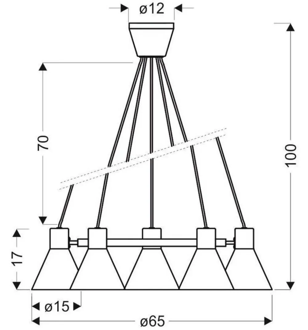 Oświetlenie Sypialni|Oświetlenie Salonu>Candellux Lighting Lampa wisząca czarno-złota matowa sufitowa 5x40W More
