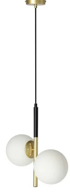 Oświetlenie Jadalni|Oświetlenie Kuchni>Candellux Lighting Lampa wisząca czarny mat/złota 2xE14 Duo