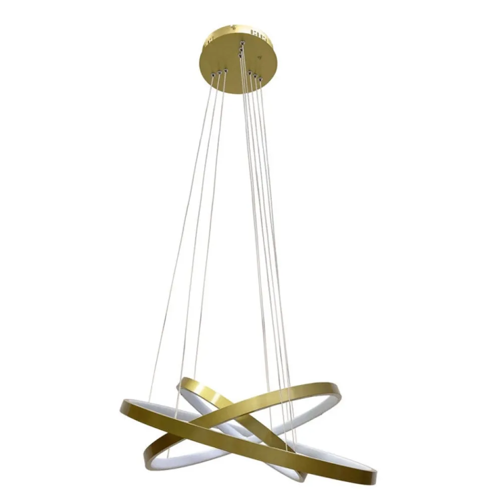 Oświetlenie Sypialni|Oświetlenie Salonu>Candellux Lighting Lampa wisząca LED 60W 50cm złota LUNE