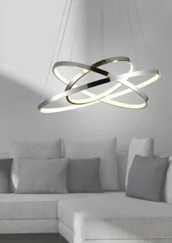 Oświetlenie Jadalni|Oświetlenie Kuchni>Candellux Lighting Lampa wisząca LED 60W Lune potrójny ring chrom