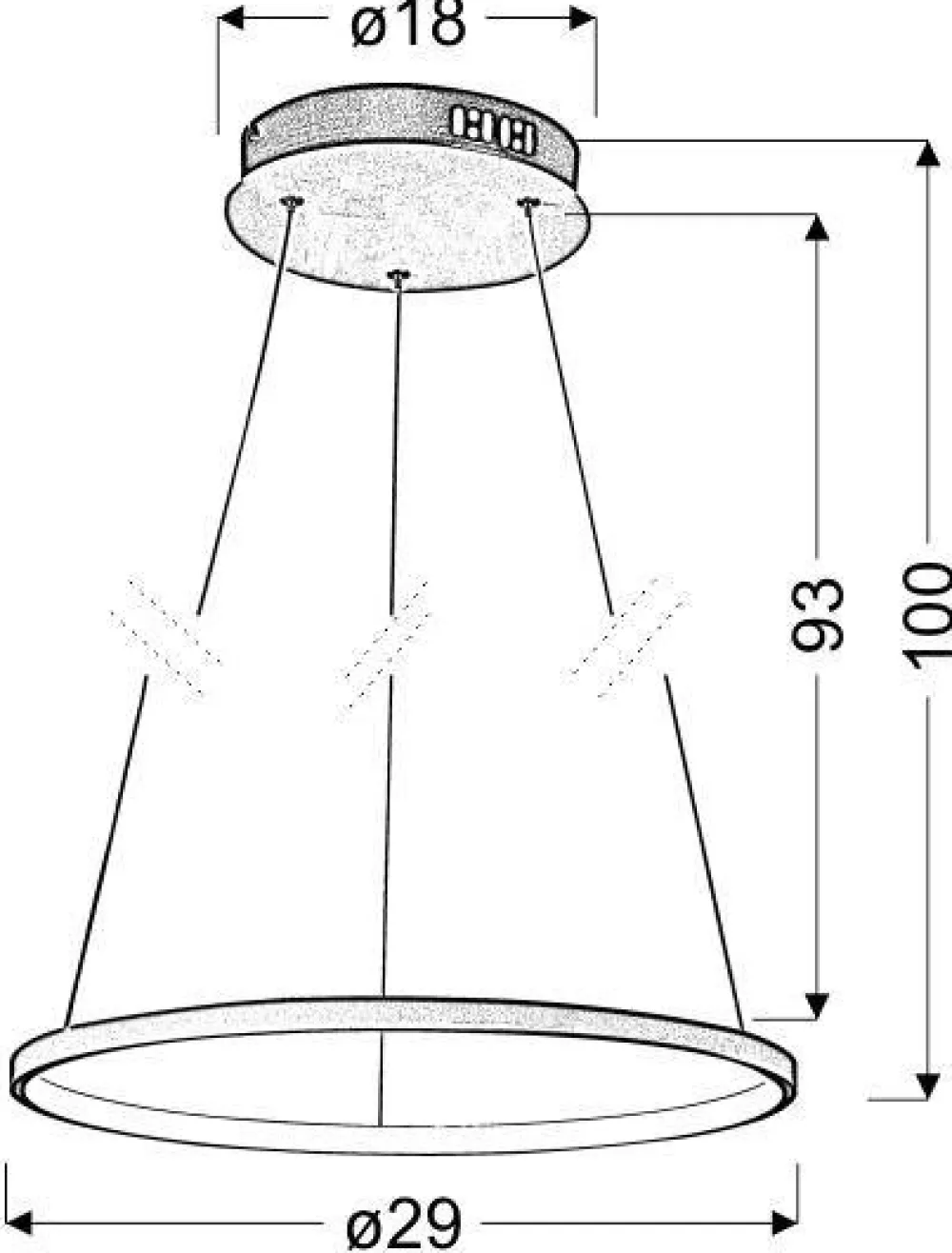 Oświetlenie Jadalni|Oświetlenie Kuchni>Candellux Lighting Lampa wisząca LED 18W ring Lune okrągła 29cm chrom