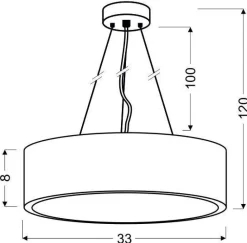 Oświetlenie Pokoju Dziecięcego|Oświetlenie Przedpokoju>Candellux Lighting Lampa wisząca LED zimny 16W 6500K plafon wenge Zigo