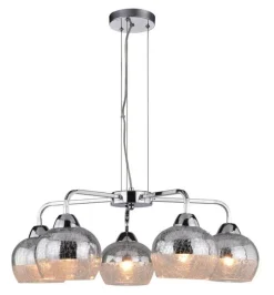 Oświetlenie Przedpokoju|Oświetlenie Jadalni>Candellux Lighting Lampa wisząca lustrzana chrom bite szkło 3x60W Cromina