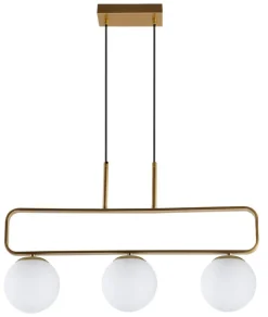 Oświetlenie Przedpokoju|Oświetlenie Jadalni>Candellux Lighting Lampa wisząca mosiądz biała 3xG9 Jove