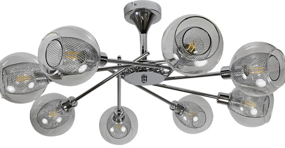 Oświetlenie Jadalni|Oświetlenie Kuchni>Candellux Lighting Lampa wisząca Ozzo 8xE14 szklane klosze