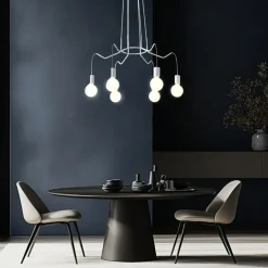 Oświetlenie Przedpokoju|Oświetlenie Jadalni>Candellux Lighting Lampa wisząca sufitowa biała matowa oprawa 6x40W Basso