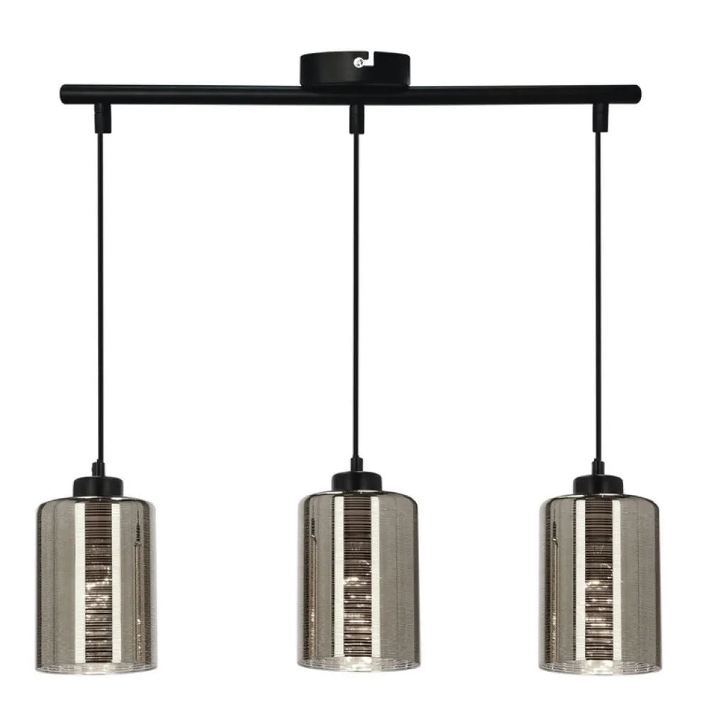 Oświetlenie Przedpokoju|Oświetlenie Jadalni>Candellux Lighting Lampa wisząca sufitowa chromowa szklana 3x60W Cox