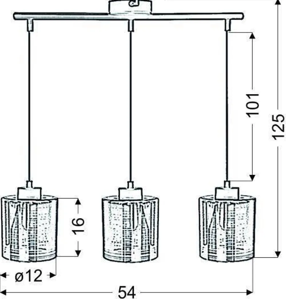 Oświetlenie Przedpokoju|Oświetlenie Jadalni>Candellux Lighting Lampa wisząca sufitowa chromowa szklana 3x60W Cox