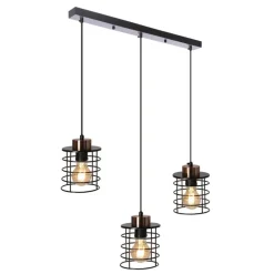 Oświetlenie Przedpokoju|Oświetlenie Jadalni>Candellux Lighting Lampa wisząca sufitowa czarna listwa 3xE27 Glob