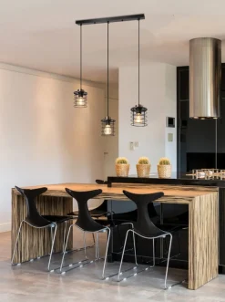 Oświetlenie Przedpokoju|Oświetlenie Jadalni>Candellux Lighting Lampa wisząca sufitowa czarna listwa 3xE27 Glob