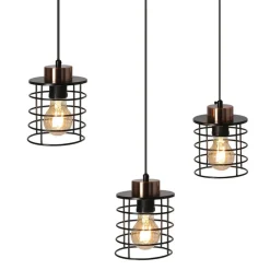 Oświetlenie Przedpokoju|Oświetlenie Jadalni></noscript>Candellux Lighting Lampa wisząca sufitowa czarna listwa 3xE27 Glob