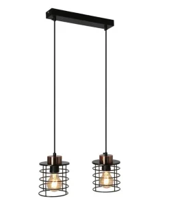 Oświetlenie Przedpokoju|Oświetlenie Jadalni>Candellux Lighting Lampa wisząca sufitowa czarna listwa 2xE27 Glob