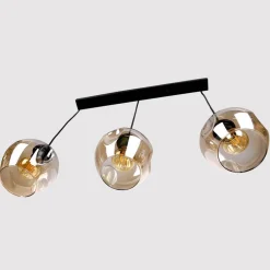 Oświetlenie Jadalni|Oświetlenie Sypialni></noscript>Candellux Lighting Lampa wisząca szklana czarno brązowa 3xE27 Aspa