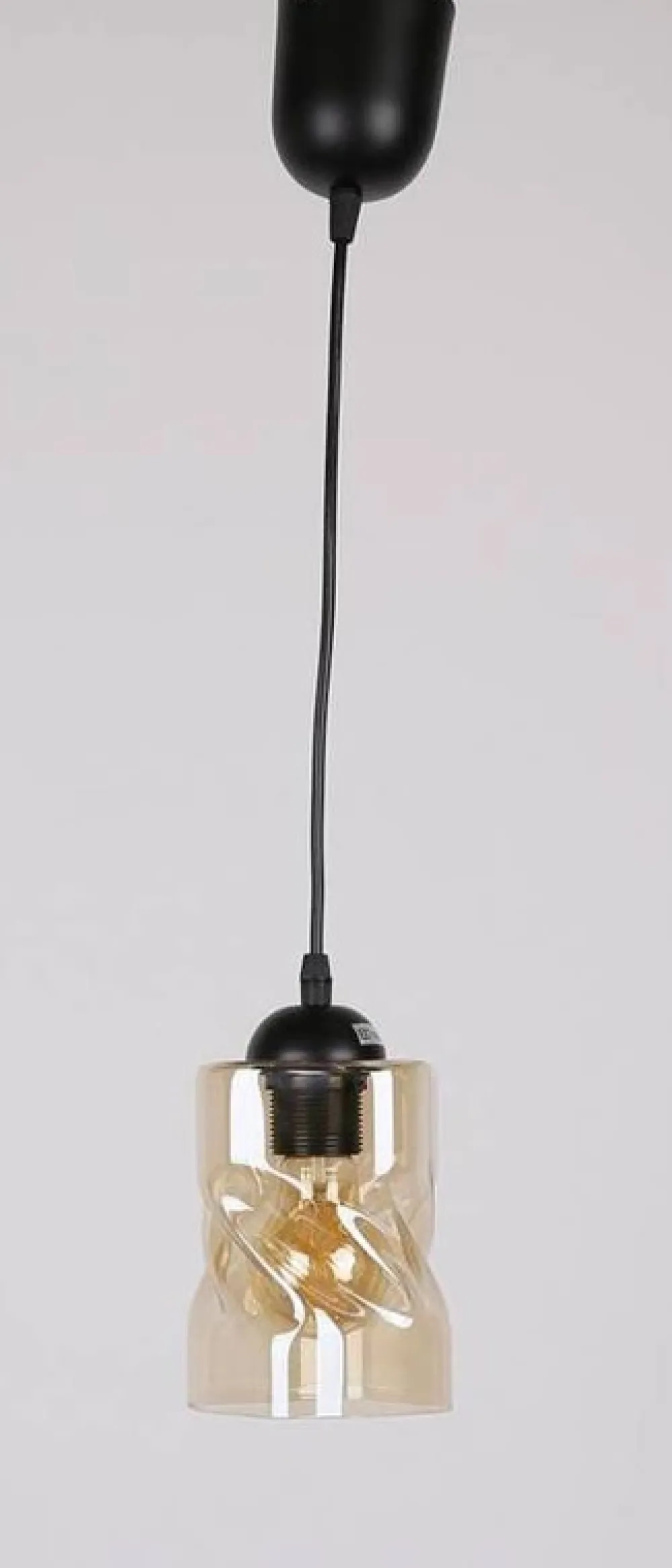 Oświetlenie Przedpokoju|Oświetlenie Jadalni>Candellux Lighting Lampa wisząca szklana czarna/bursztynowa Felis