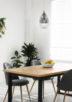 Oświetlenie Przedpokoju|Oświetlenie Jadalni>Candellux Lighting Lampa wisząca szklana regulowana srebrna E27 60W Celia