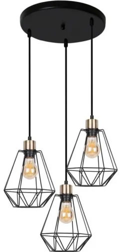 Oświetlenie Jadalni|Oświetlenie Kuchni>Candellux Lighting Lampa wisząca talerz czarna patyna druciana Primo