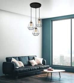 Oświetlenie Jadalni|Oświetlenie Kuchni>Candellux Lighting Lampa wisząca talerz czarna patyna druciana Primo