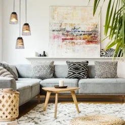 Oświetlenie Przedpokoju|Oświetlenie Łazienki>Candellux Lighting Lampa wisząca talerz czarno-złota szklana 3x60W Fresno