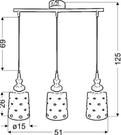 Oświetlenie Przedpokoju|Oświetlenie Sypialni>Candellux Lighting Lampa wisząca 3xE27 51cm biała stal HAMP
